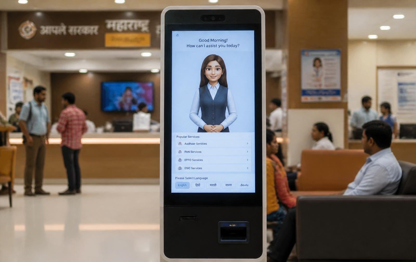 Interactive Voice Assistant — Voice + avatar assistant for kiosks, apps, and WhatsApp.
